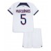 Billige Paris Saint-Germain Marquinhos #5 Børnetøj Udebanetrøje til baby 2023-24 Kortærmet (+ korte bukser)